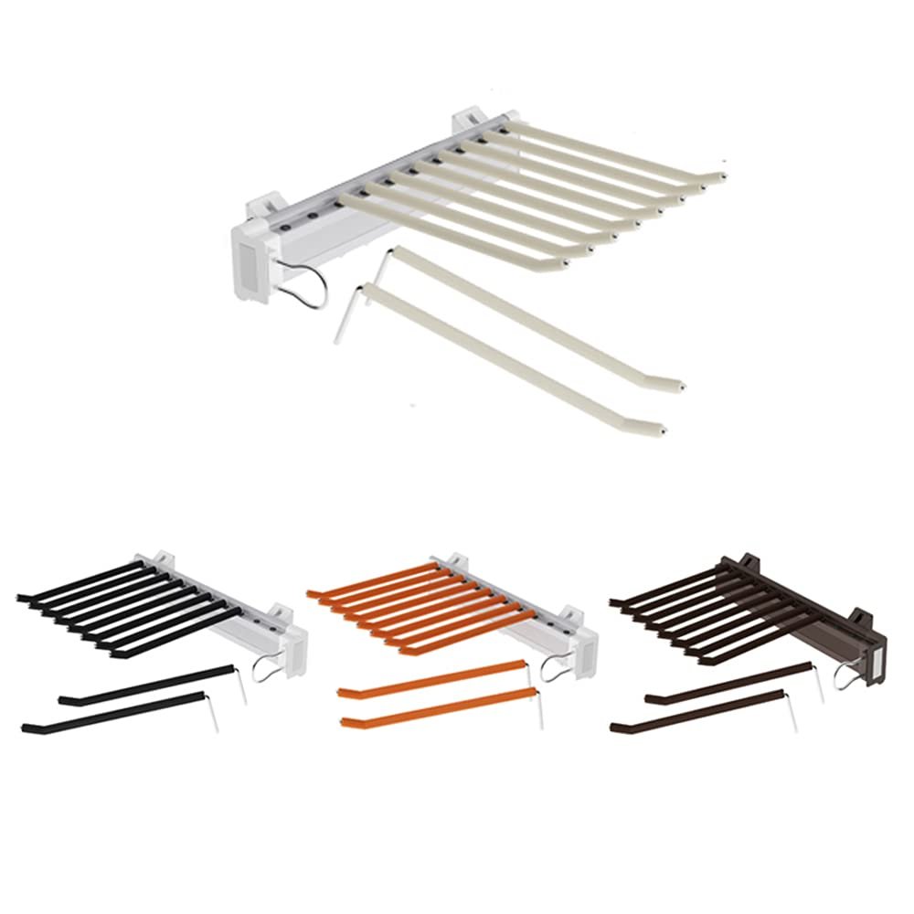 LKP Hanging Pants Storage Rack Closet Pull Out Hanger Rack Sliding Closet Organizer with 10 Arms Pants Rack for Space Saving