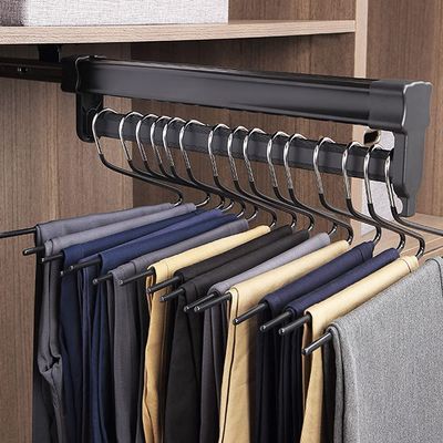 LKP Hanger Organizer for Clothes Sliding Extendable Closet Rod Clothes Hanging Rail for Wardrobe Black 20inch/12inch/14inch/16inch/18inch/20inch/22inch