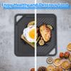 GasSaf Cast Iron Reversible Griddle, Double Sided Grill Pan Perfect for Stove Tops and Gas Grills, 10 Inch x 10 Inch view 3