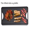 GasSaf Reversible Cast Iron Griddle, 18.5 x 10 Inch Double Sided Cooking Surface, Heavy-Duty Gas Grill Pan, Flat & Ribbed Griddle Pan for Double Burner Stovetop, Oven, Grill & Campfire view 4