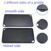 GasSaf Cast Iron Reversible Griddle, Double Sided Grill Pan Perfect for Stove Tops and Gas Grills, 20 Inch x 10 Inch view 3
