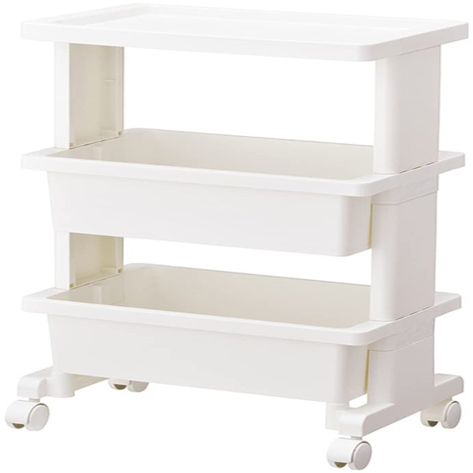 JEJ Astage Storage Recise Style Table Wagon, Mini, Made in Japan, Easy Assembly, 9.8 x 15.7 x 24.6 inches (25 x 40 x 62.5 cm)