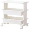 JEJ Astage Storage Recise Style Table Wagon, Mini, Made in Japan, Easy Assembly, 9.8 x 15.7 x 24.6 inches (25 x 40 x 62.5 cm) view 1