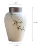 Cremation Urns Funeral Urn Keepsake Urns for Human Urns for Ashes Adult Mum Urns Caskets for Cremation Ashes Garden Urns and Planters Urns Cat Hand-painted Bamboo, Ceramics, Fired at 1300, Small Fres view 2