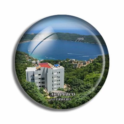 Crystal Fridge Magnets Acapulco Guerrero Mexico Travel Souvenir Funny Sticker for Gift Home Decoration Office Whiteboard