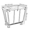 Commercial Laundry Cart with Wheels, 11.35 Bushel Large Laundry Tumbler with Removable Waterproof Canvas Lined Basket, Heavy Duty Stainless Steel Laundry Basket for Hotels and Hospitals view 2
