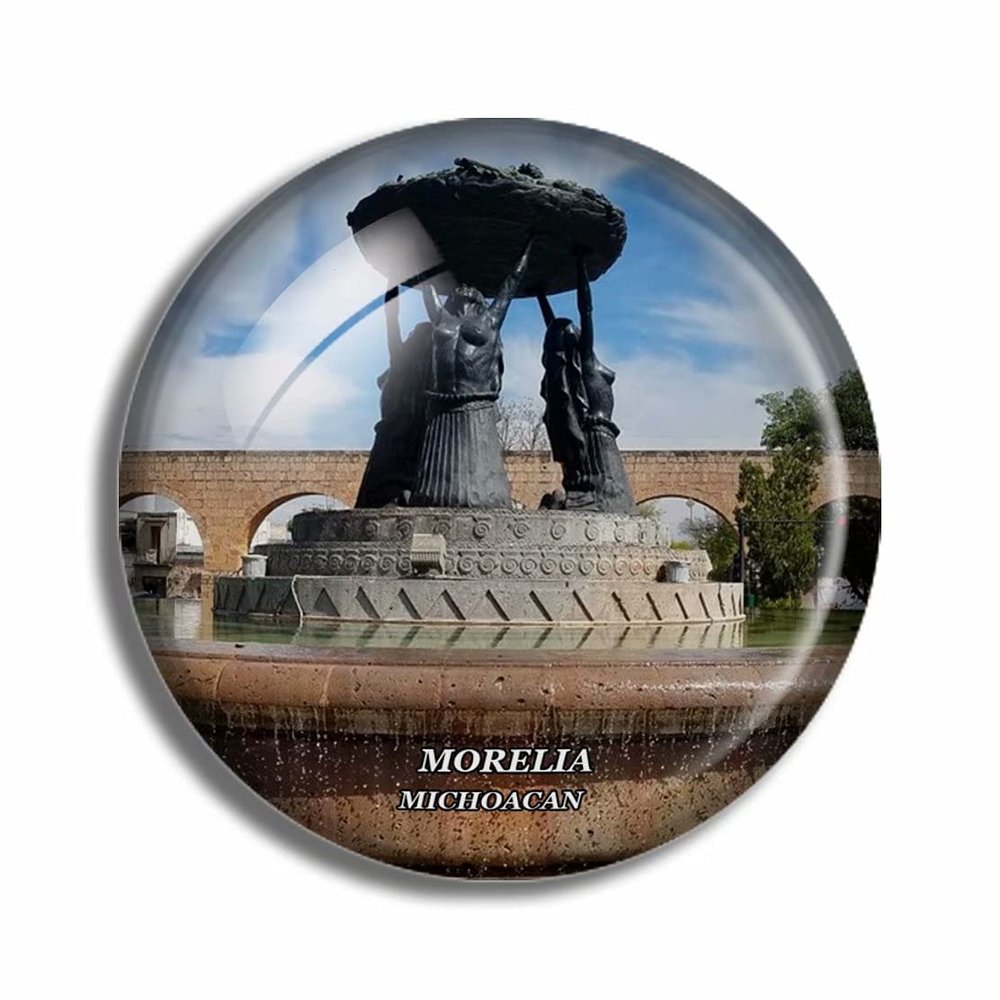 Crystal Fridge Magnets Morelia Michoacan Mexico Travel Souvenir Funny Sticker for Gift Home Decoration Office Whiteboard