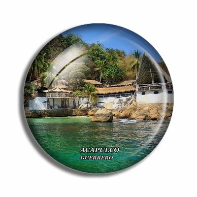 Crystal Fridge Magnets Acapulco Guerrero Mexico Travel Souvenir Funny Sticker for Gift Home Decoration Office Whiteboard