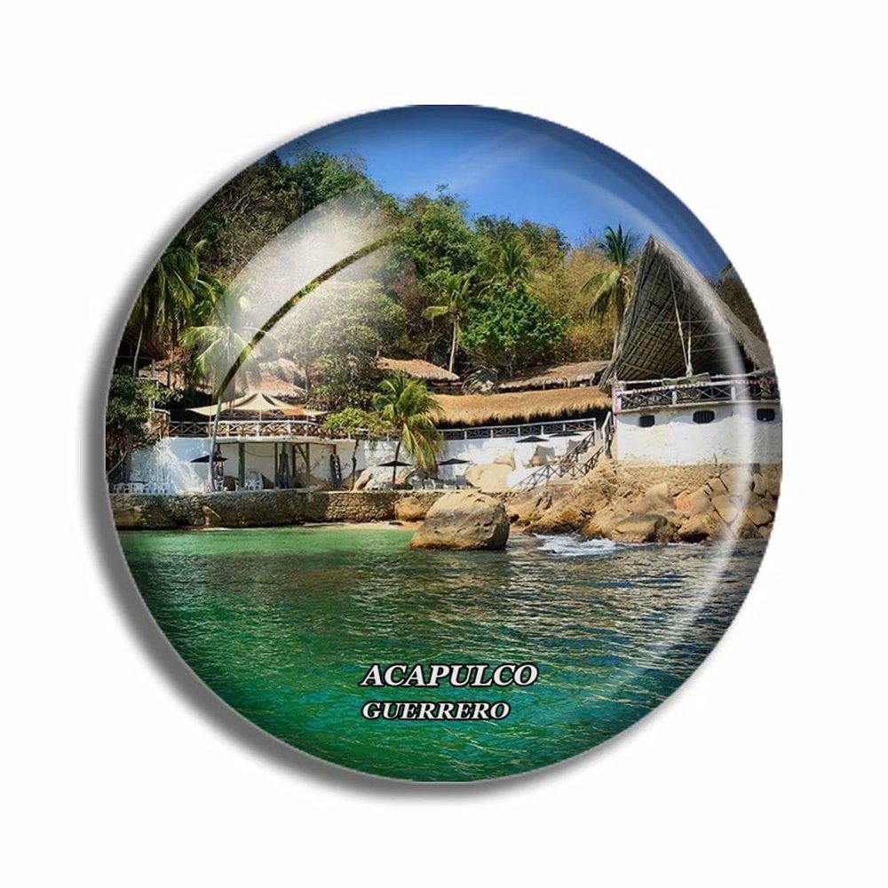 Crystal Fridge Magnets Acapulco Guerrero Mexico Travel Souvenir Funny Sticker for Gift Home Decoration Office Whiteboard