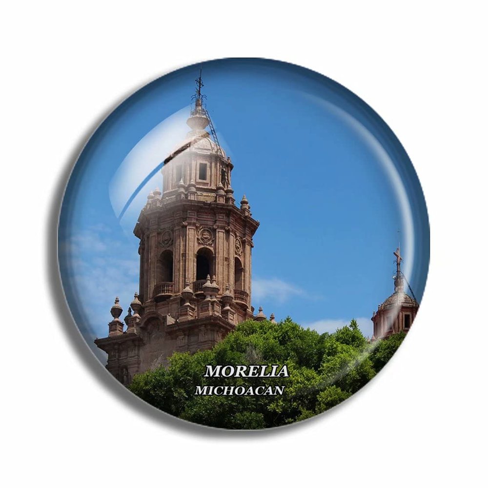 Crystal Fridge Magnets Morelia Michoacan Mexico Travel Souvenir Funny Sticker for Gift Home Decoration Office Whiteboard