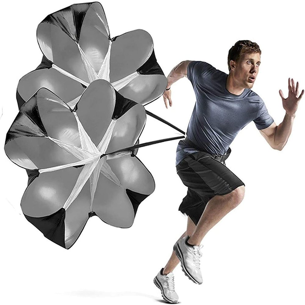 Resistance Parachute Running Umbrella, 2 Pack 57'' Speed Strength/Running Training Tools Resistance Parachute, Improving Speed/Stamina/Strength