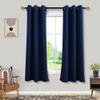 Mrs.Naturall 72 Inch Length Navy Blue Curtains for Bedroom 2 Panels Kids Blackout Thermal Insulated Grommet Drapes for Living Room Toddler Boys Decor 72 Inches Long view 1