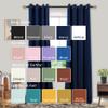 Mrs.Naturall 72 Inch Length Navy Blue Curtains for Bedroom 2 Panels Kids Blackout Thermal Insulated Grommet Drapes for Living Room Toddler Boys Decor 72 Inches Long view 2
