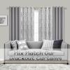 Mrs.Naturall Short Curtains for Small Windows,45 Inch Length Grommet Bathroom Kitchen Blackout Curtains,Light Grey view 2