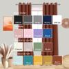 Mrs.Naturall 45 Inch Length Kitchen Curtains Set of 2 Panels Blackout Room Darkening Light Blocking Curtains for Living Room Bay Windows Rust Terracotta 34x45 Inches Long view 2