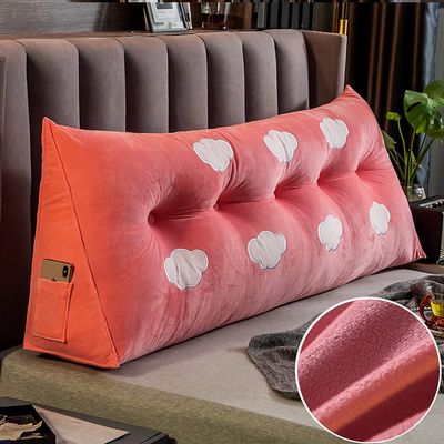 Bed Pillows for Sitting Up in Bed Adult Reading Pillow King Size Triangular Wedge Pillow for Headboard Decorative Bolster Pillows,H,70x8.7x20"/180x22x50cm