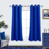 Mrs.Naturall Royal Blue Curtains for Bedroom,Blackout Short Medium Cobalt Blue Curtains for Kitchen Teen Boys Room Decor Bathroom Set of 2 Panels view 1