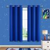 Mrs.Naturall Royal Blue Curtains for Bedroom,Blackout Short Medium Cobalt Blue Curtains for Kitchen Teen Boys Room Decor Bathroom Set of 2 Panels view 2