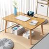 HORV Side Table for Living Room Coffee Table Simple Center Table and End Table with Pine Wood Legs, White view 1