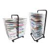 YSCMX Drying Rack, Mobile Classrooms, Art Studio, Mobile Drying Rack with Wire Shelves for Works of Art, Educational Product Drying Rack, Drying Easel, Black Powder Coated Finish view 1