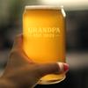 Bevvee Grandpa Est 2022 - New Grandfather Beer Can Pint Glass Gift for First Time Grandparents - Bold 16 Oz Glasses view 3
