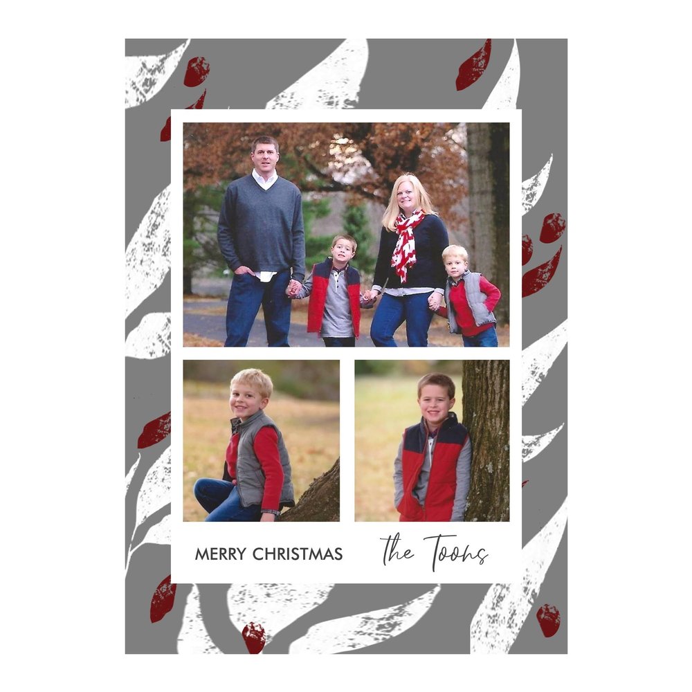 ajinvites Holiday Christmas Custom Photo Card Personalized Card Season Greetings Leaves