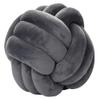 7UYUU Soft Knot Pillow Ball, Gray Throw Pillows for Bedroom Decorative Pillows for Bed Round Velvet Knot Pillow for Sofa Throw Knotted Pillow Cushion Home Decoratio (Dark Gray, Small 8.6 Inches) view 2
