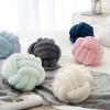 7UYUU Soft Knot Pillow Ball, Gray Throw Pillows for Bedroom Decorative Pillows for Bed Round Velvet Knot Pillow for Sofa Throw Knotted Pillow Cushion Home Decoratio (Dark Gray, Small 8.6 Inches) view 3