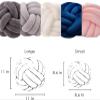 7UYUU Soft Knot Pillow Ball, Gray Throw Pillows for Bedroom Decorative Pillows for Bed Round Velvet Knot Pillow for Sofa Throw Knotted Pillow Cushion Home Decoratio (Dark Gray, Small 8.6 Inches) view 4