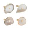 4 Pcs Unique Agate Wall Hooks for Hanging, Coat Hooks Wall Mounted Brass Single Hook for Hanging, Hat Bag Hooks for Wall Decorative Curtain Tieback Hooks view 1