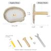 4 Pcs Unique Agate Wall Hooks for Hanging, Coat Hooks Wall Mounted Brass Single Hook for Hanging, Hat Bag Hooks for Wall Decorative Curtain Tieback Hooks view 2