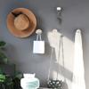 4 Pcs Unique Agate Wall Hooks for Hanging, Coat Hooks Wall Mounted Brass Single Hook for Hanging, Hat Bag Hooks for Wall Decorative Curtain Tieback Hooks view 4
