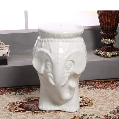 Seasonal Dcor Elephant Drum Stool Ceramic Round Stool Living Room Hotel Mall Commercial Animal Leisure Chair St
