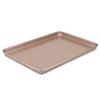 10 12 13 15 inches 2.5cm Height Shallow Rectangle Heavy Thick Golden Nonstick Carbon Steel Baking Pan Cookie Holder Oven Tray (15 inches) view 1