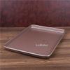 10 12 13 15 inches 2.5cm Height Shallow Rectangle Heavy Thick Golden Nonstick Carbon Steel Baking Pan Cookie Holder Oven Tray (15 inches) view 3