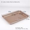 10 12 13 15 inches 2.5cm Height Shallow Rectangle Heavy Thick Golden Nonstick Carbon Steel Baking Pan Cookie Holder Oven Tray (10 inches) view 2