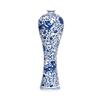 13" China Ceramic Vase Blue and White Porcelain Chinese Handmade Decorative Flower Vase for Living Room, Home Decor, Office, Table Centerpiece (lianhua) view 1