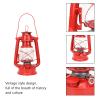 Oil Lamp, Kerosene Lamp with Iron and Glass Material Oil Lantern for Portable Outdoor Camping Lights (blue, Red)(Red) view 2