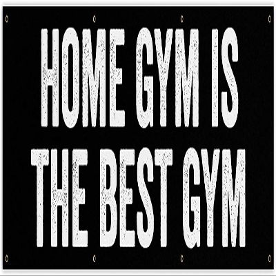 Damdekoli Best Gym Banner - Motivational Home Gym Decor - Large Quote Wall Art - Weightlifting - Inspirational - Garage Gym (48 x 16 Inches)