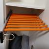 LKP 14x12.8inch Sliding Pants Rack Beige/Black/Orange Closet Side Mounted Hanger for Hanging Pants Retractable Storage Rack for Wardrobe view 2