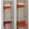 LKP 14x12.8inch Sliding Pants Rack Beige/Black/Orange Closet Side Mounted Hanger for Hanging Pants Retractable Storage Rack for Wardrobe view 4