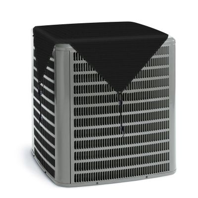 Coarbor 28"x28" Winter Outdoor AC Unit Cover & Dog Kennel Cover - Waterproof, Black with 4 Bungee Cords
