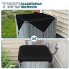 Coarbor 28"x28" Winter Outdoor AC Unit Cover & Dog Kennel Cover - Waterproof, Black with 4 Bungee Cords view 2