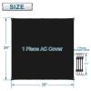 Coarbor 28"x28" Winter Outdoor AC Unit Cover & Dog Kennel Cover - Waterproof, Black with 4 Bungee Cords view 3