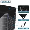 Coarbor 28"x28" Winter Outdoor AC Unit Cover & Dog Kennel Cover - Waterproof, Black with 4 Bungee Cords view 4