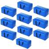 10 Pack Heavy Duty Extra Large Moving Bags Storage Tote - Strong Handles& Backpack Straps - Space Saving Storage Bags Alternative to Moving Boxes and Bins,Compatible with Ikea Frakta Cart, Blue view 1