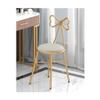 Backrest Multifunctional Vanity Chair-velvet Round Modern Dressing Stool-cushioned Footstool-living Room With Golden Metal Legs, Bedroom Side Table Footstool Vanity Stools ( Color : Light gray ) view 1