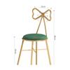 Backrest Multifunctional Vanity Chair-velvet Round Modern Dressing Stool-cushioned Footstool-living Room With Golden Metal Legs, Bedroom Side Table Footstool Vanity Stools ( Color : Light gray ) view 2