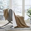 Serta Heated Throw Blanket - Reversible Fleece to Sherpa Electric Blanket, Fast Heating, Auto Shut Off Timer, Multi Heat Setting, ETL Certified, Machine Washable, Stone Brown 50"x 60" view 1