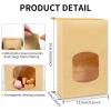 Bakbania Bakery Bags 9.6x6.1x2.7" Brown With Window - 50 Pieces Kraft Paper Tin Tie Tab Lock for Cookies - Free Stickers Included view 2